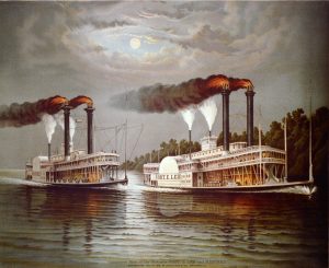 Celebrated Race of the Steamers, Robert E. Lee and Natchez