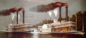 Celebrated Race of the Steamers, Robert E. Lee and Natchez