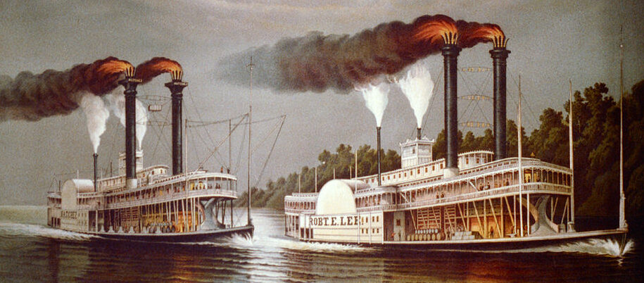 Celebrated Race of the Steamers, Robert E. Lee and Natchez